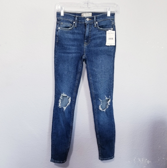 free people high rise busted skinny jeans - Picture 2 of 7